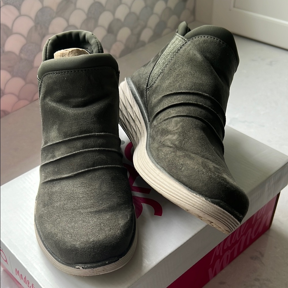 Ryka Niah Olive Green Booties